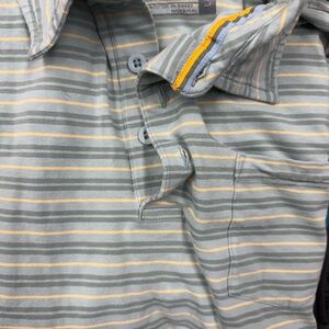 Southern Marsh Gray and Yellow Striped Polo